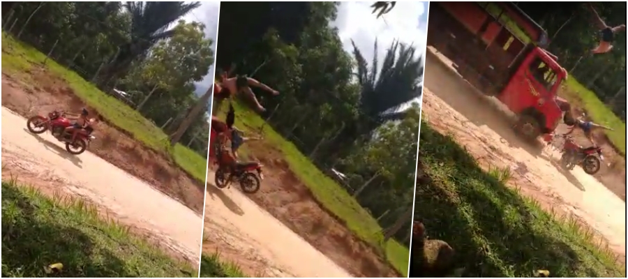 Choque entre moto e caminhão mata adolescentes instantaneamente; vídeo é impressionante - News Rondônia