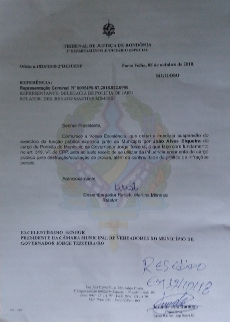 BOMBA: PREFEITO DE JORGE TEIXEIRA É AFASTADO DURANTE OPERAÇÃO POLICIAL POR TENTATIVA DE ASSASSINATO DE RADIALISTA - News Rondônia