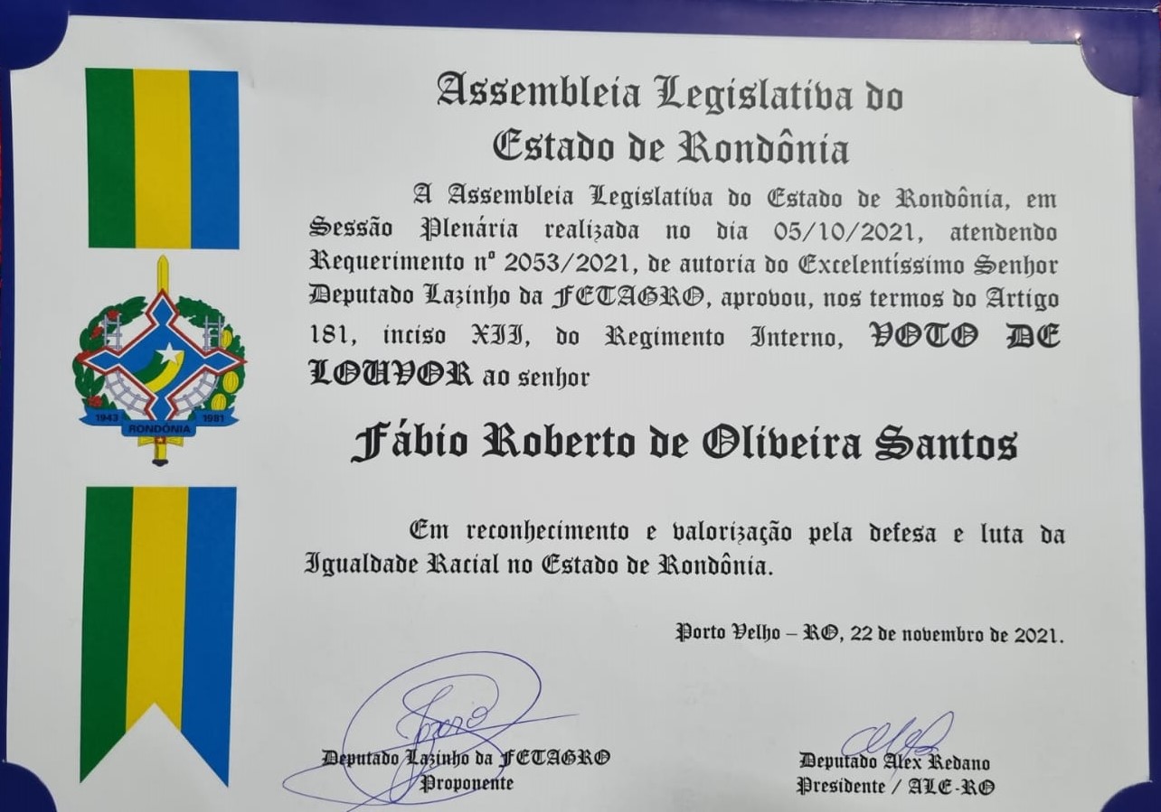 Professor da UNIRON recebe homenagem da Assembleia Legislativa - News Rondônia