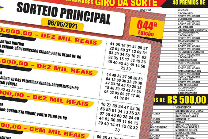 Veja quem faturou 100 mil reais sorteado no quarto prêmio do Rondôncap desse domingo, dia 06 - News Rondônia