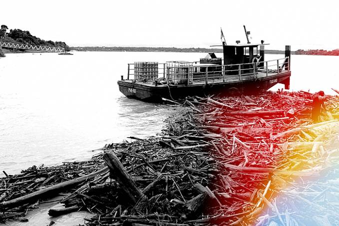 Troncos à deriva colocam em risco a navegação no Rio Madeira - News Rondônia