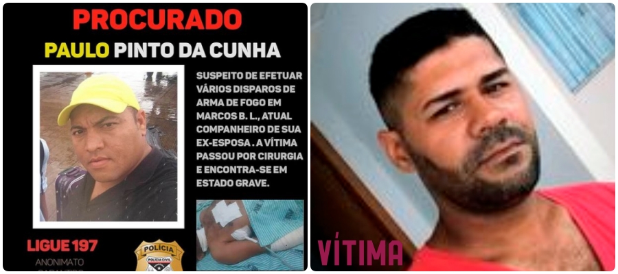 Polícia de Rondônia divulga imagem do homem que atirou no atual companheiro da ex-mulher; vítima segue estável - News Rondônia