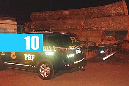 PRF APREENDE CAMINHÃO COM MADEIRA IRREGULAR EM ARIQUEMES - News Rondônia