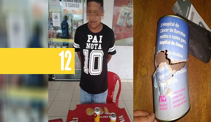 HOMEM DE 36 ANOS FURTAVA COFRINHOS QUE AJUDARIAM PACIENTES COM CÂNCER E USAVA DINHEIRO PARA BEBER CERVEJA - News Rondônia