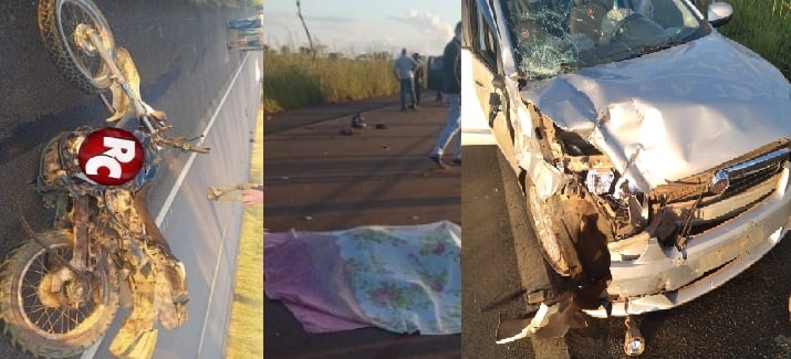 IMAGENS FORTES - Motociclista morre após cruzar rodovia em Rondônia - News Rondônia
