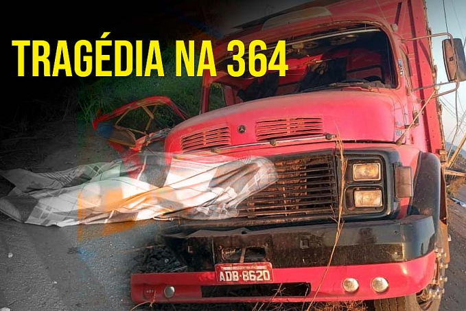 TRAGÉDIA NA BR-364: Caminhão boiadeiro derruba poste de energia e mata passageiro - News Rondônia
