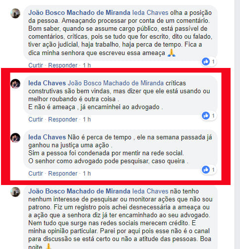 PRIMEIRA DAMA DE PORTO VELHO BATE BOCA EM REDES SOCIAIS E AMEÇA PROCESSAR INTERNAUTAS INDIGNADOS COM HILDON CHAVES - News Rondônia