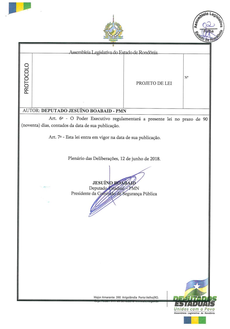 DEPUTADO JESUÍNO BOABAID APRESENTA PROJETO DE LEI QUE PENALIZA PICHADORES - News Rondônia
