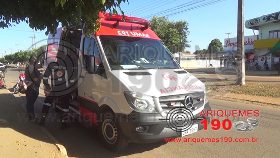 BEBÊ FICA FERIDA EM ACIDENTE ENTRE MOTO E BICICLETA EM ARIQUEMES - News Rondônia