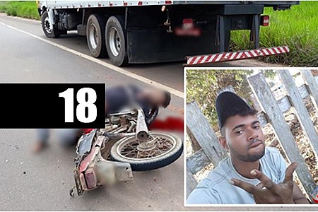 TRÁGICO ACIDENTE ENTRE MOTOCICLETA E CAMINHÃO PARADO CEIFA A VIDA DE JOVEM NA BR-429, EM SERINGUEIRAS - News Rondônia