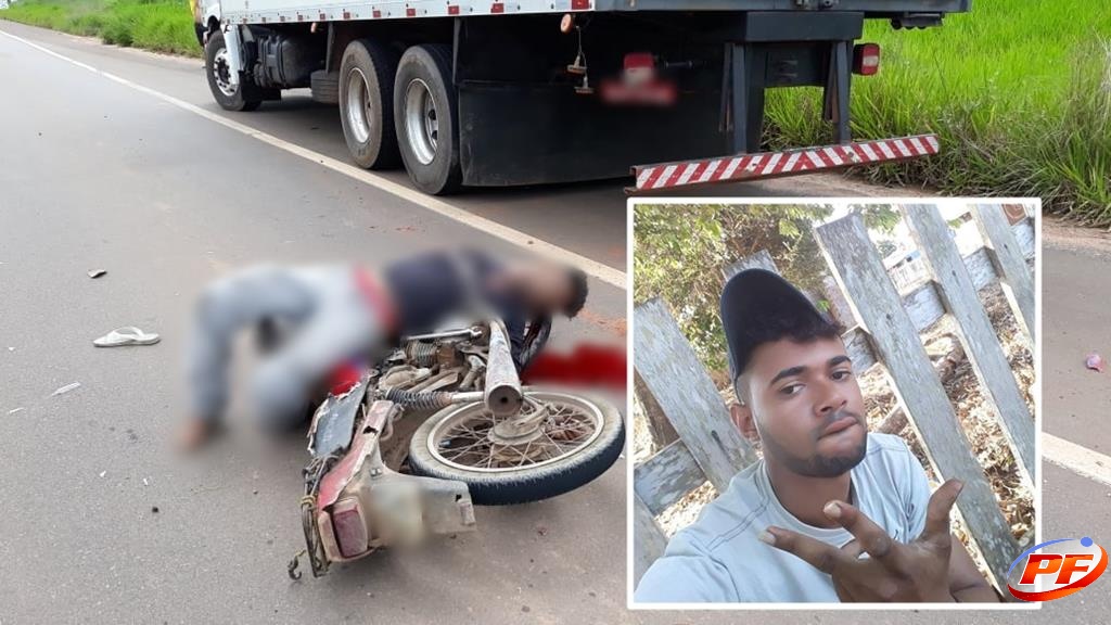 TRÁGICO ACIDENTE ENTRE MOTOCICLETA E CAMINHÃO PARADO CEIFA A VIDA DE JOVEM NA BR-429, EM SERINGUEIRAS - News Rondônia