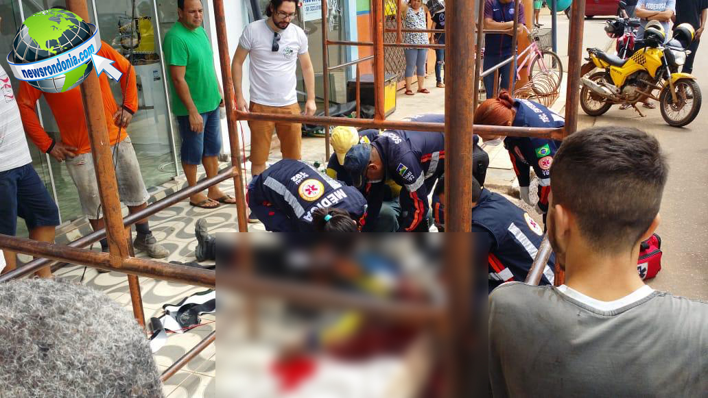 TRABALHADOR DESPENCA DE ANDAIME E MORRE AO BATER COM A CABEÇA EM CALÇADA NA AVENIDA CALAMA - News Rondônia
