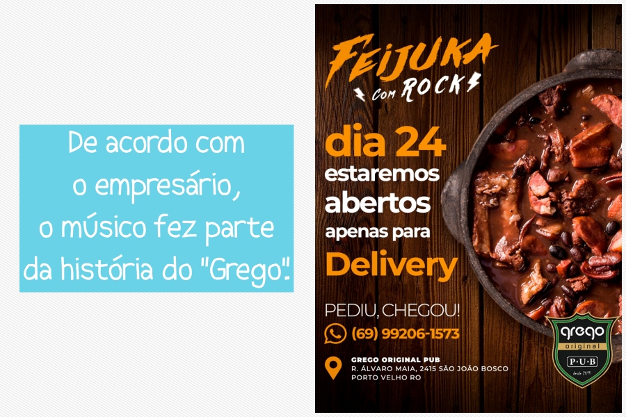 GREGO ORIGINAL - Funcionará apenas com o serviço de delivery no sábado - News Rondônia