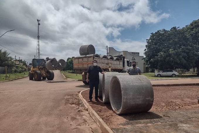 Serviço de drenagem é iniciado em Primavera de Rondônia - News Rondônia