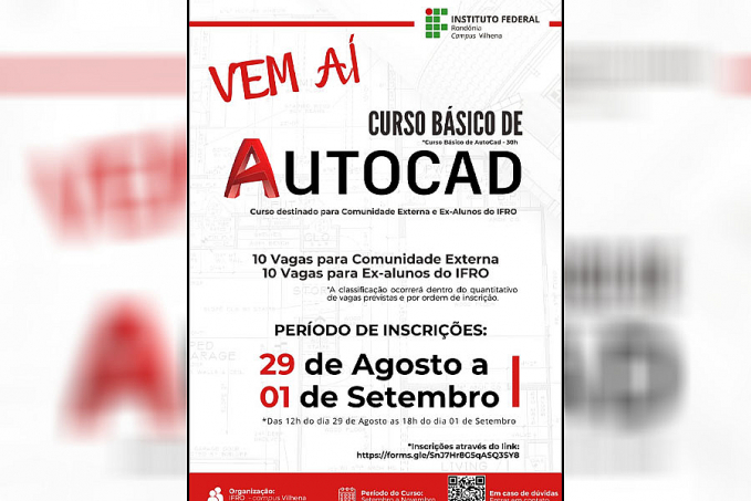 Campus Vilhena oferta vagas para Curso Básico de AutoCad - News Rondônia