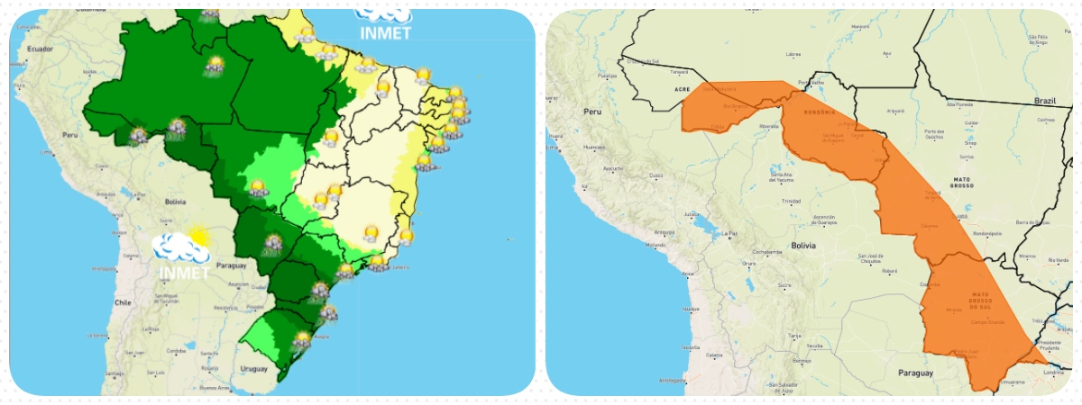 Aviso meteorológico: Inmet aponta risco de tempestade nas regiões ao Leste rondoniense e Madeira-Mamoré - News Rondônia