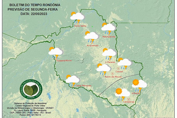 BOLETIM DO TEMPO: Previsão do Tempo RO para os dias 20, 21 e 22 de Maio - News Rondônia