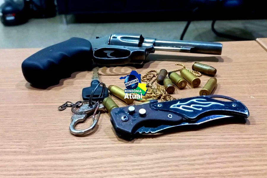 Casal é conduzido a Unisp de Ji-Paraná com arma de fogo e munições de vários calibres - News Rondônia