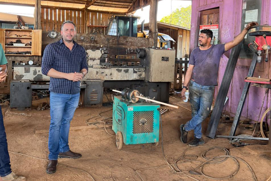 Em Cujubim/RO: Luiz Paulo, pré-candidato a estadual, conversa com lideranças políticas, visita projeto social e concede entrevistas - News Rondônia