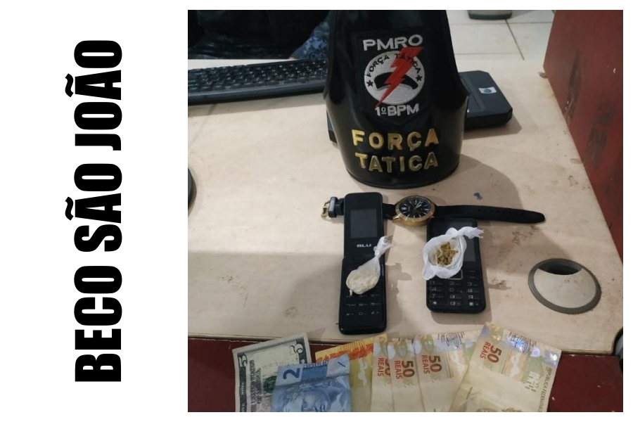 BECO SÃO JOÃO: Trio é flagrado com cocaína e crack em residência no Cai N'água - News Rondônia