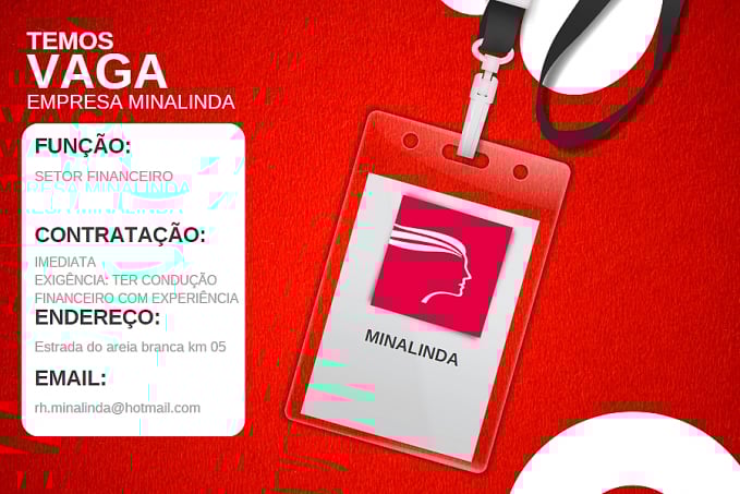 Vaga Aberta no Setor Financeiro da Minalinda - News Rondônia
