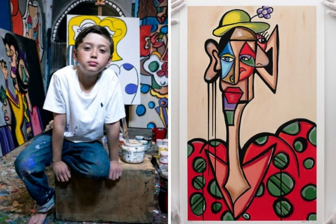 Pequeno Picasso, de 10 anos, vende quadros por até R$1 milhão para ajudar crianças - News Rondônia