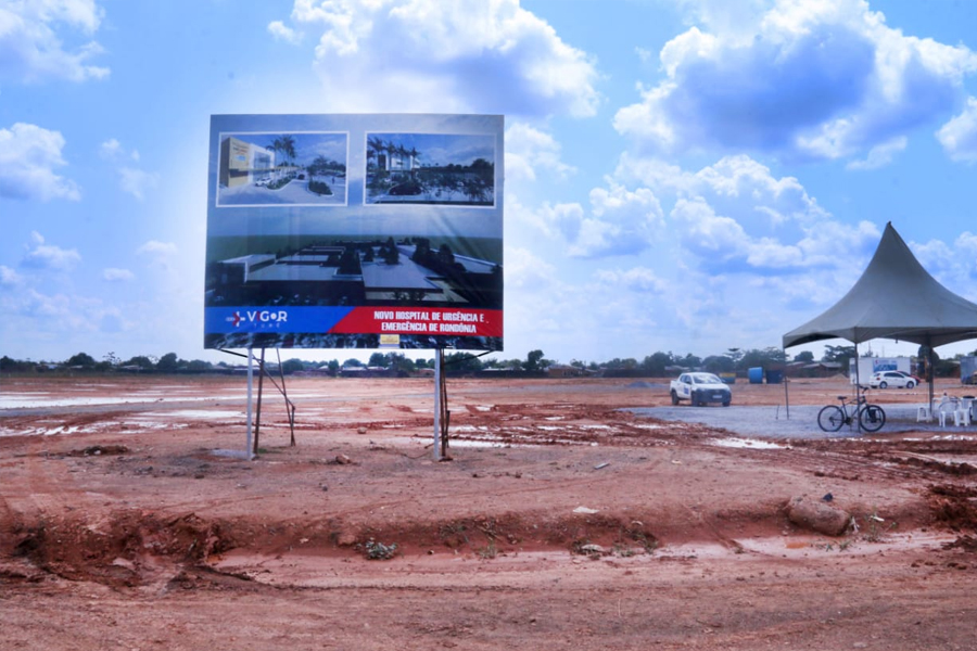 Início das obras de drenagem do Novo Hospital de Urgência e Emergência concretiza compromisso do coronel Marcos Rocha - News Rondônia