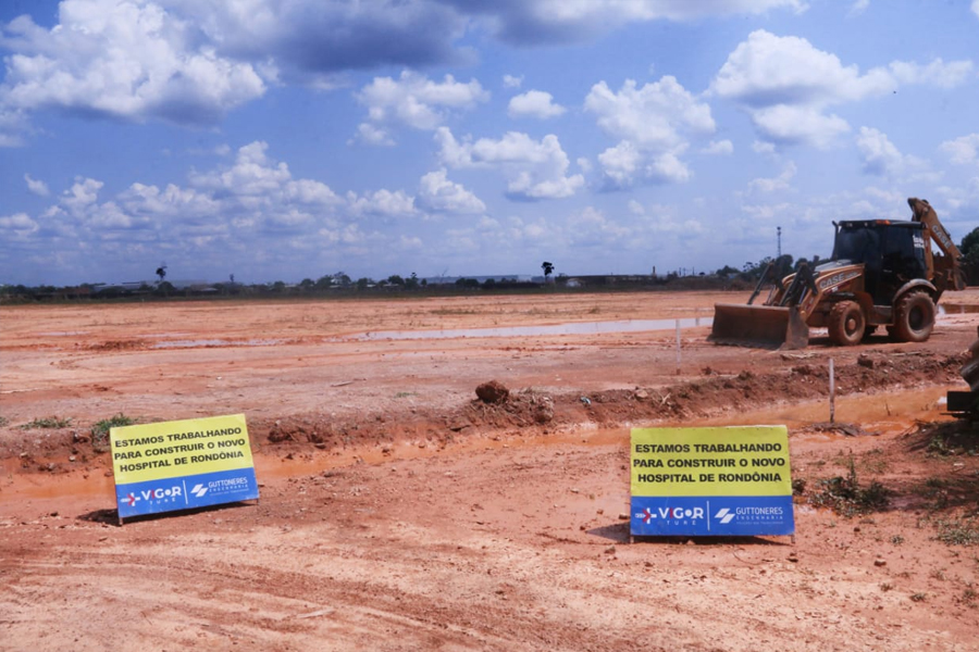Início das obras de drenagem do Novo Hospital de Urgência e Emergência concretiza compromisso do coronel Marcos Rocha - News Rondônia