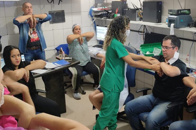 Servidores do Hospital João Paulo II participam de atividade em alusão ao Dia Mundial de Combate a LER e Dort - News Rondônia