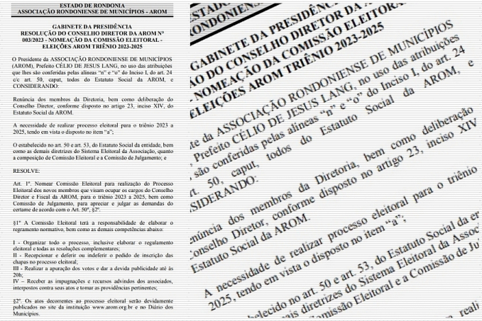 Após renúncias de membros da AROM, resolução nomeia comissão para cuidar da eleição - News Rondônia