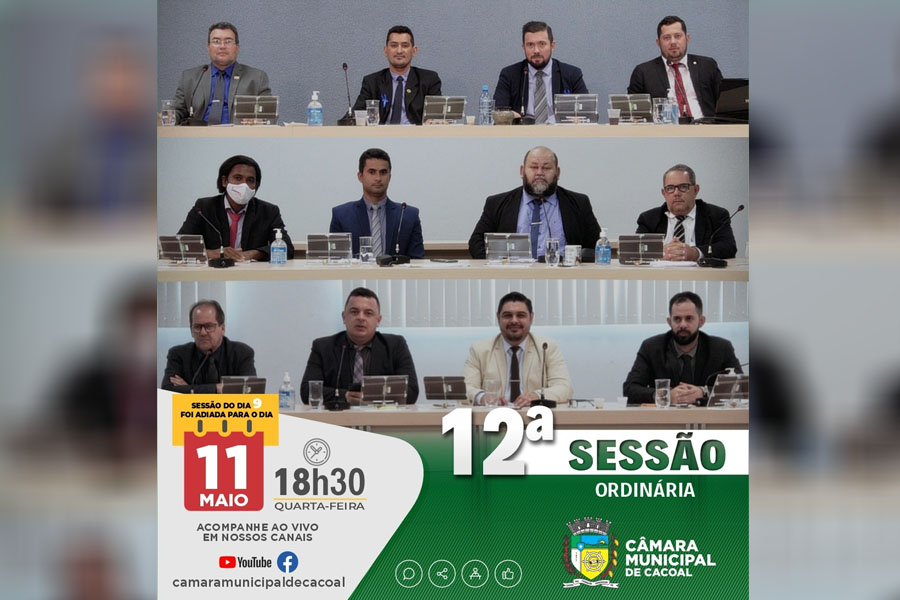 12ª Sessão Ordinária foi adiada para próxima quarta-feira - News Rondônia
