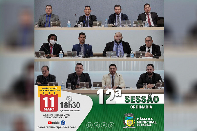 12ª Sessão Ordinária foi adiada para próxima quarta-feira - News Rondônia