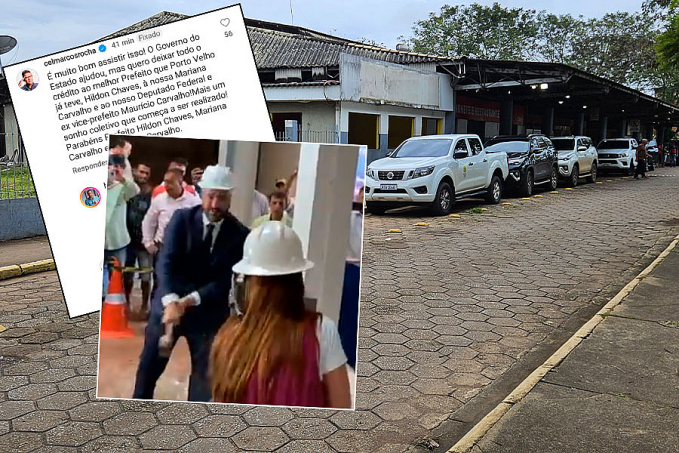 Governador Marcos Rocha curte Hildon marretando para demolir a antiga rodoviária: 'Melhor Prefeito' - News Rondônia