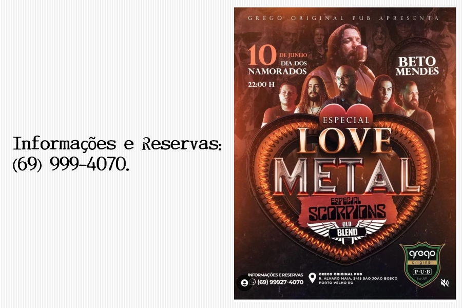 Agenda News: O amor está no ar no Grego Original Pub, Por Renata Camurça - News Rondônia