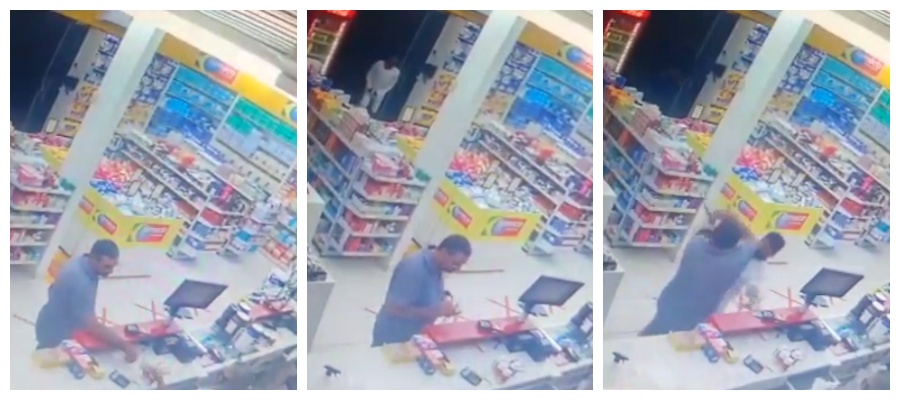 Vídeo flagra ação de criminosos durante um assalto a uma farmácia em Senador Guiomard, Acre; bandidos não contavam com a reação da vítima - News Rondônia