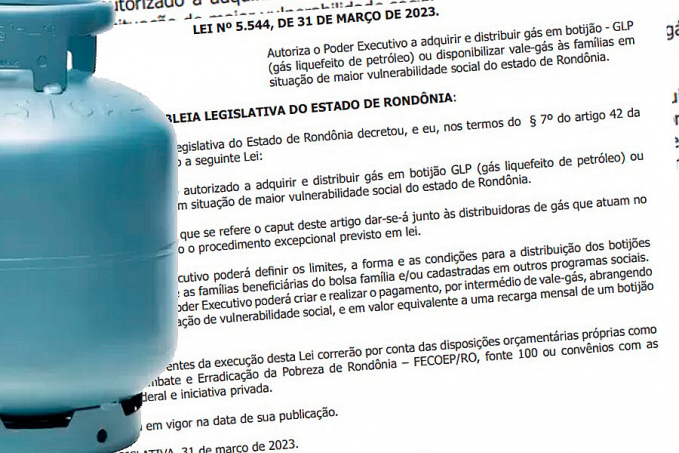 Tá no Diário: Decreto que autoriza governo distribuir gás para famílias vulneráveis é publicado - News Rondônia