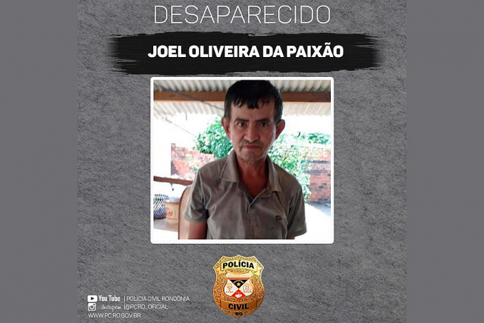 Polícia Civil pede ajuda para localizar homem desaparecido - News Rondônia
