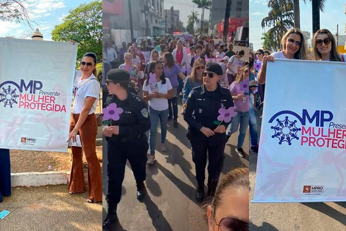 MP articula caminhada com rede de assistência no evento da Campanha Mulher Protegida em Vilhena - News Rondônia