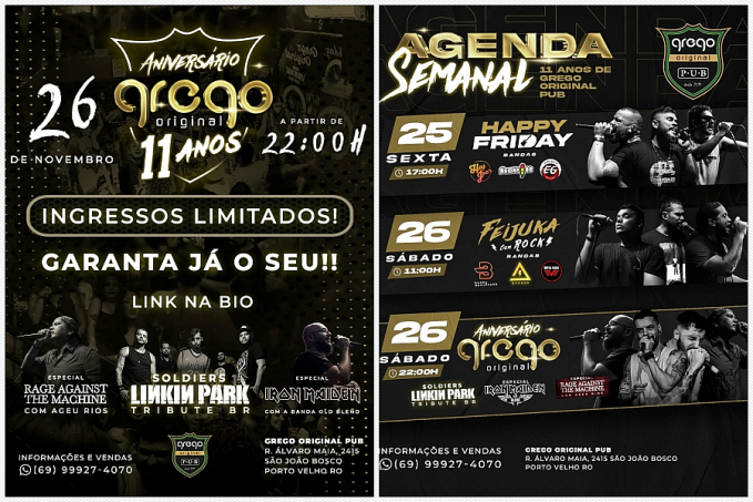 11 ANOS DE TRADIÇÃO: Neste sábado tem festa de aniversário do Grego Original - News Rondônia