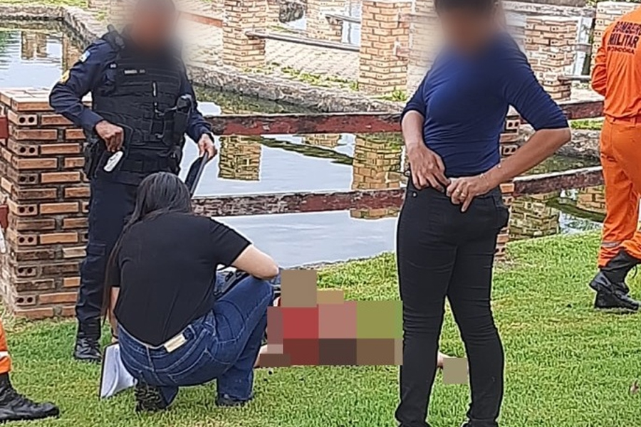 Corpo do sexo masculino é encontrado no lago da praça - News Rondônia
