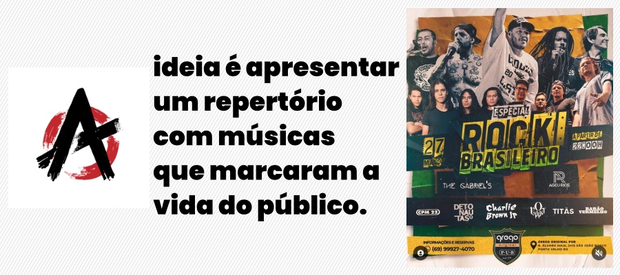 Agenda News: Grego Original Pub realizará Especial Rock Brasileiro - News Rondônia