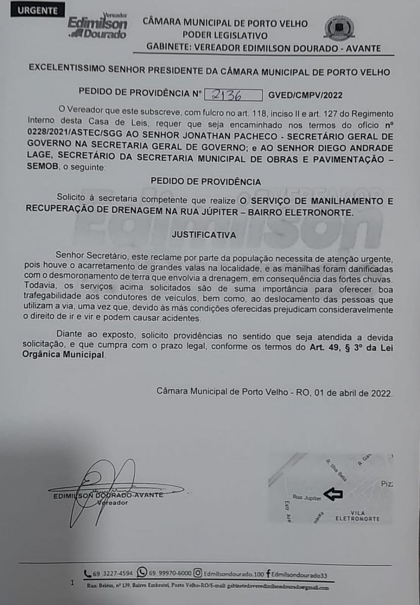Semob realiza limpeza e manutenção em córrego na zona sul a pedido do vereador Edimilson Dourado - News Rondônia