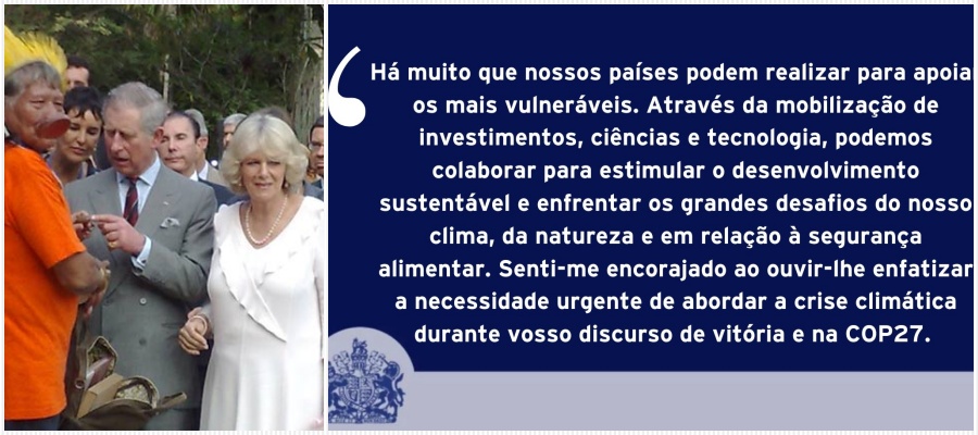 Rei Challes III felicita Lula e reforça parceria da coroa britânica' na proteção da Amazônia - News Rondônia