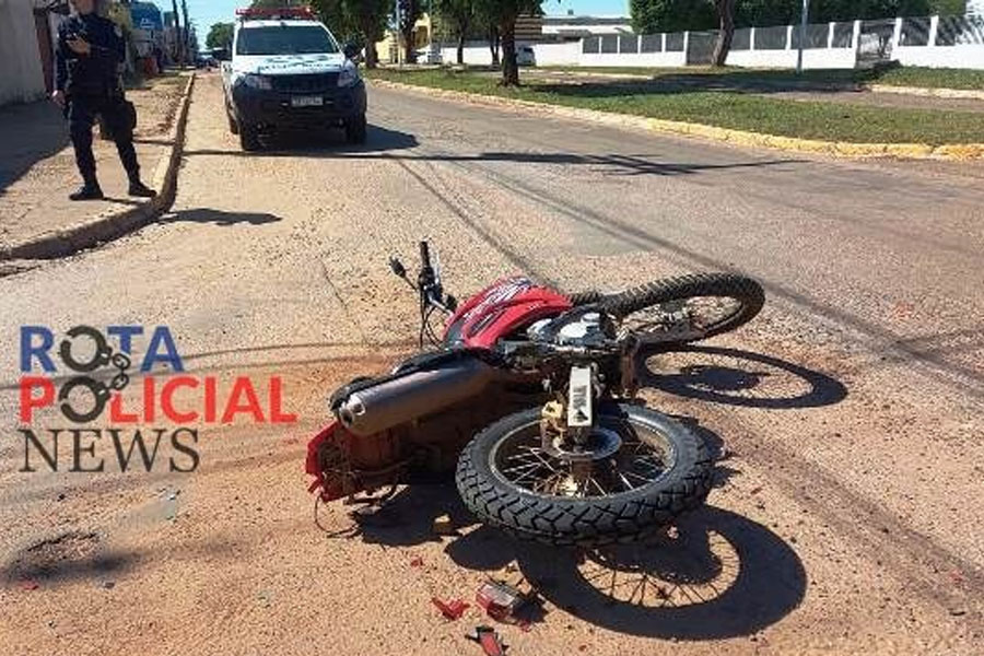 Motorista de caminhão provoca acidente e foge do local deixando motociclista com fratura em Vilhena - News Rondônia