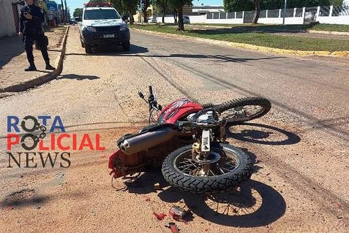 Motorista de caminhão provoca acidente e foge do local deixando motociclista com fratura em Vilhena - News Rondônia