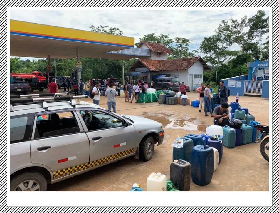 Peruanos lotam Assis Brasil em busca de combustível - News Rondônia