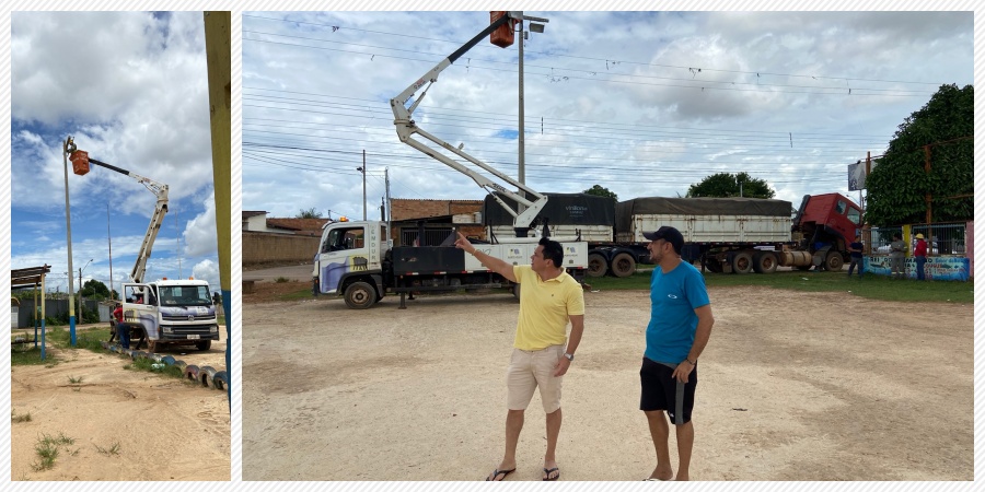 Emdur realiza o serviço de implantação de LED em campo no Bairro Aeroclube a pedido do vereador Edimilson Dourado - News Rondônia