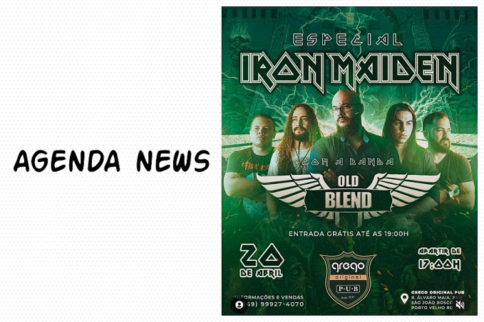 Agenda News: Grego Original Pub apresenta Especial Iron Maiden - News Rondônia