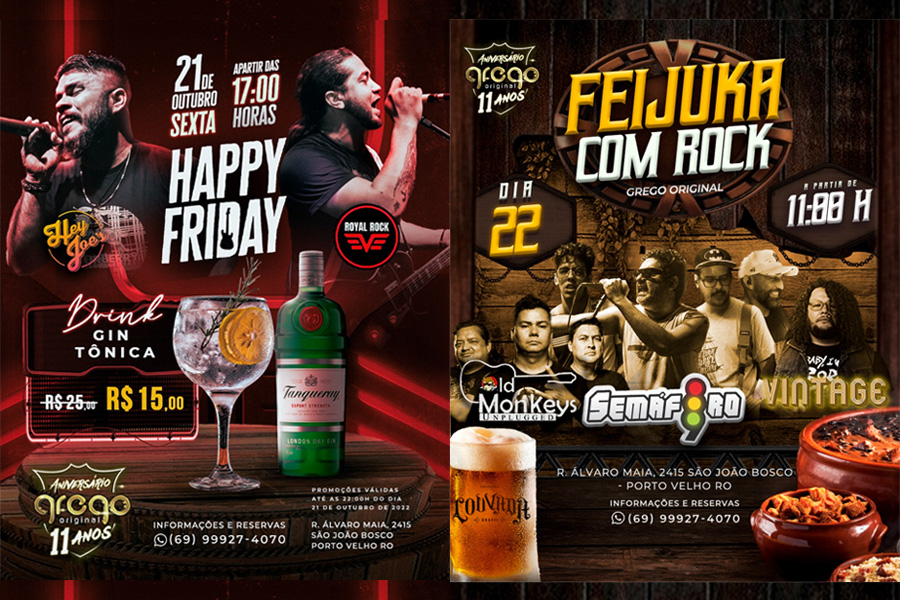 ROCK COM ESTILO - Sexta e sábado tem Grego Original Pub - News Rondônia