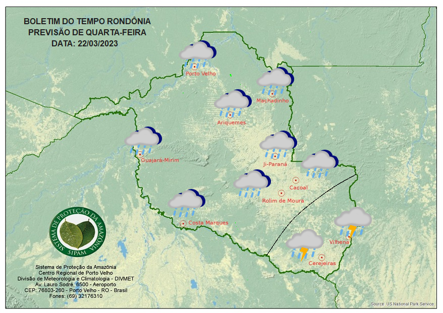 BOLETIM DO TEMPO: Previsão para essa quarta-feira 22 - News Rondônia